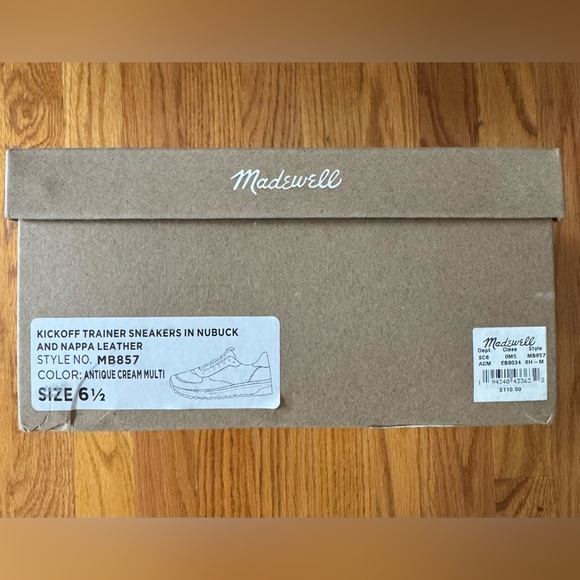 Madewell Kickoff Trainer Sneakers! Size 6.5 women’s! New in original box! - Picture 5 of 5